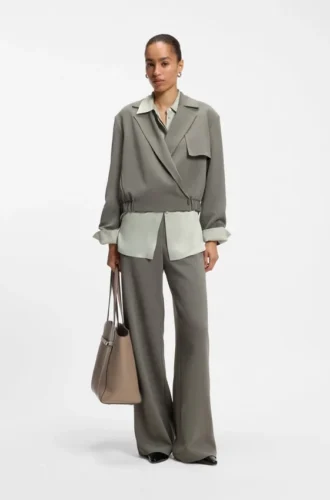 BOSS REVERS Tote-Tasche aus Leder mit Gürteldetail