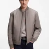 BOSS x ASTON MARTIN Bomberjacke aus wasserabweisendem Twill
