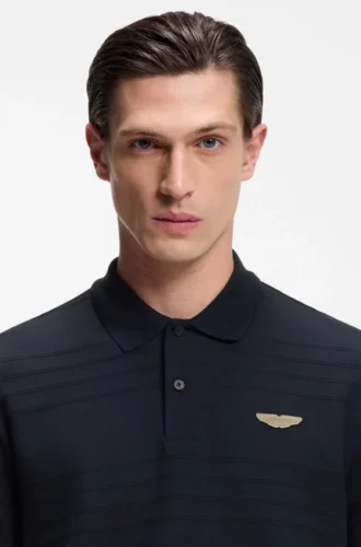 BOSS x ASTON MARTIN Poloshirt aus Baumwolljacquard