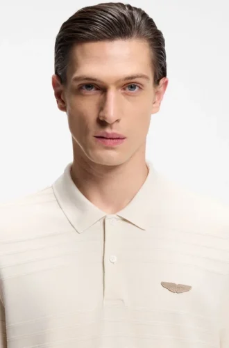 BOSS x ASTON MARTIN Poloshirt aus Baumwolljacquard