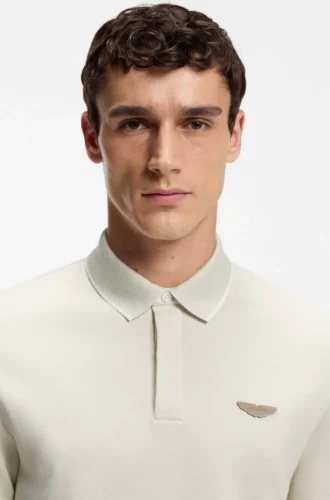 BOSS x ASTON MARTIN Poloshirt aus Woll-Baumwoll-Piqué