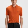 BOSS x ASTON MARTIN Poloshirt mit Nubuk-Logo