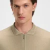 BOSS x ASTON MARTIN Poloshirt mit Nubuk-Logo