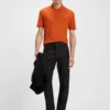 BOSS x ASTON MARTIN Poloshirt mit Nubuk-Logo