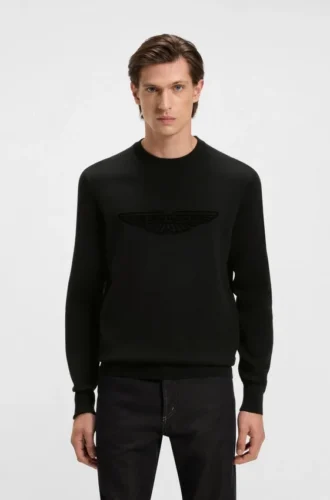 BOSS x ASTON MARTIN Pullover mit gesticktem Logo