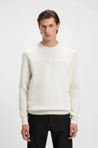 BOSS x ASTON MARTIN Pullover mit gesticktem Logo