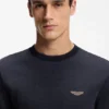 BOSS x ASTON MARTIN T-Shirt aus Woll-Baumwoll-Jacquard