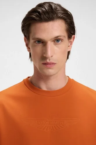 BOSS x ASTON MARTIN T-Shirt mit geprägtem Logo