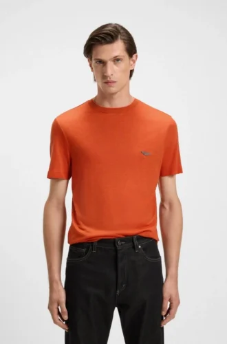 BOSS x ASTON MARTIN T-Shirt mit Nubuk-Logo