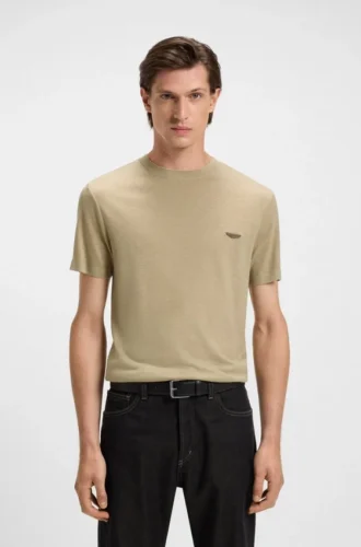 BOSS x ASTON MARTIN T-Shirt mit Nubuk-Logo