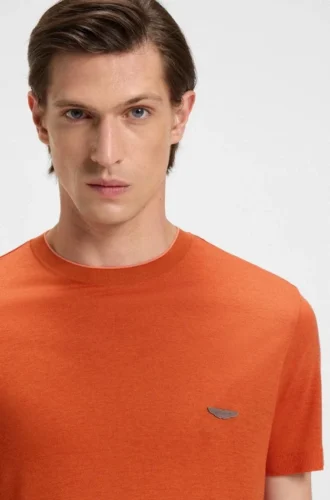 BOSS x ASTON MARTIN T-Shirt mit Nubuk-Logo