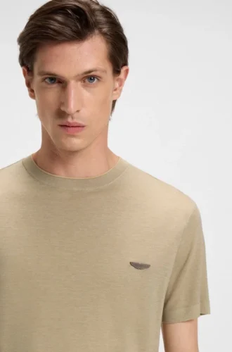 BOSS x ASTON MARTIN T-Shirt mit Nubuk-Logo