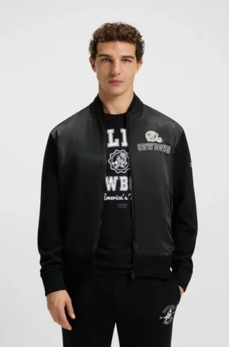 BOSS x DALLAS COWBOYS Bomberjacke mit Helm-Grafik