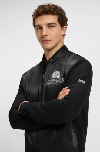 BOSS x DALLAS COWBOYS Bomberjacke mit Helm-Grafik