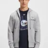 BOSS x DALLAS COWBOYS Kapuzenpullover mit Reißverschluss und alternativem Logo