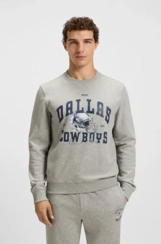 BOSS x DALLAS COWBOYS Sweatshirt mit Helm-Grafik