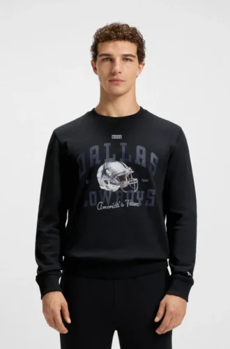 BOSS x DALLAS COWBOYS Sweatshirt mit Helm-Grafik
