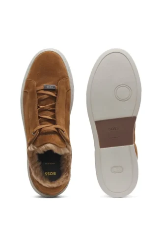 BOSS x Steiff Gary Sneaker aus Wildleder mit Mohairfutter