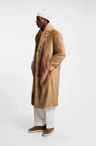BOSS x Steiff Mantel aus strukturierter Wolle und Baumwolle