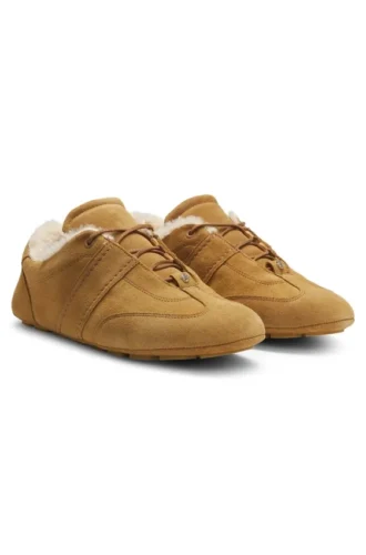 BOSS x Steiff Sneaker aus Wildleder mit Pelzbesatz