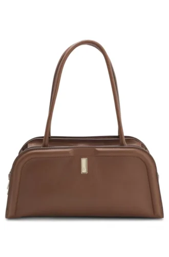 Bowlingtasche aus Leder mit Double-B-Monogramm