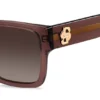 Braune Acetat-Sonnenbrille mit Double-B-Monogramm