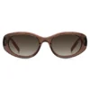 Braune Acetat-Sonnenbrille mit Double-B-Monogramm