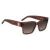 Braune Acetat-Sonnenbrille mit Double-B-Monogramm