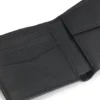 Brieftasche aus genarbtem Leder mit Metall-Logo