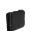 Brieftasche aus genarbtem Leder mit metallischem Logo-Schriftzug