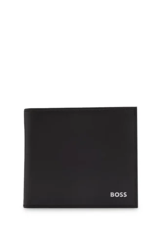 Brieftasche aus Leder mit Logo-Print Brieftasche aus Leder mit Logo-Print