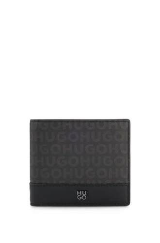 Brieftasche mit gestapeltem Logo und Monogramm-Print Brieftasche mit gestapeltem Logo und Monogramm-Print