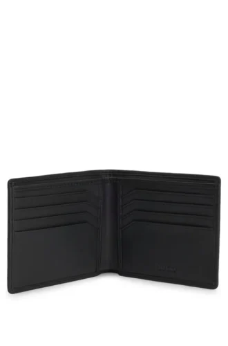 Brieftasche mit geteiltem Logo aus mattem Leder
