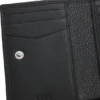Brieftasche mit Logo-Schriftzug aus genarbtem Leder