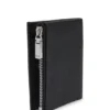 Brieftasche mit Logo-Schriftzug aus genarbtem Leder