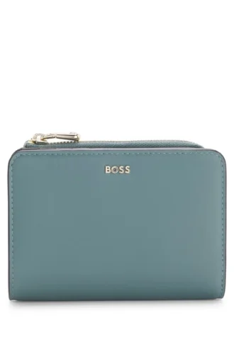 Brieftasche mit Logo-Schriftzug und Reißverschluss