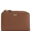 Brieftasche mit Logo-Schriftzug und Reißverschluss