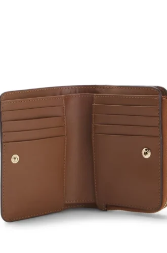 Brieftasche mit Logo-Schriftzug und Reißverschluss