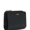 Brieftasche mit Logo-Schriftzug und Reißverschluss