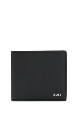 Brieftasche mit silberfolienbedrucktem Logo