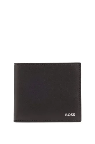 Brieftasche mit silberfolienbedrucktem Logo