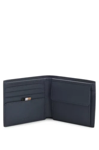 Brieftasche mit silberfolienbedrucktem Logo
