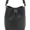 Bucket Bag aus Leder mit Logo-Schriftzug