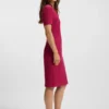 Businesskleid mit V-Ausschnitt und Nahtdetails