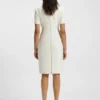 Businesskleid mit V-Ausschnitt und Nahtdetails