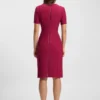 Businesskleid mit V-Ausschnitt und Nahtdetails