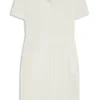 Businesskleid mit V-Ausschnitt und Nahtdetails