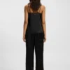 Camisole aus Satin mit Spitzendetails