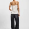 Camisole aus Satin mit Spitzendetails