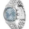 Candor Chronographenuhr mit blauem Zifferblatt und geriffelter Lünette